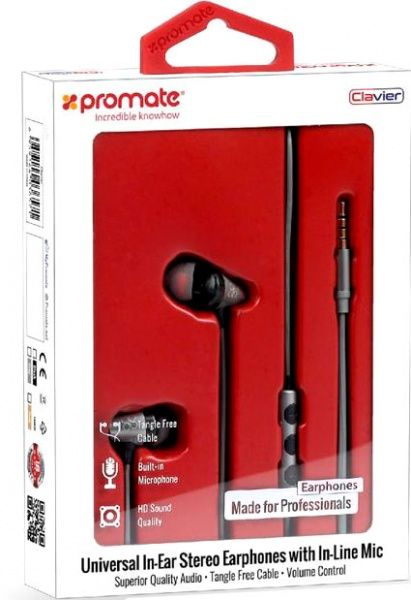 Навушники Promate Clavier black 