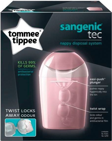  Tommee Tippee Накопичувач підгузників Sangenic Tec Рожевий