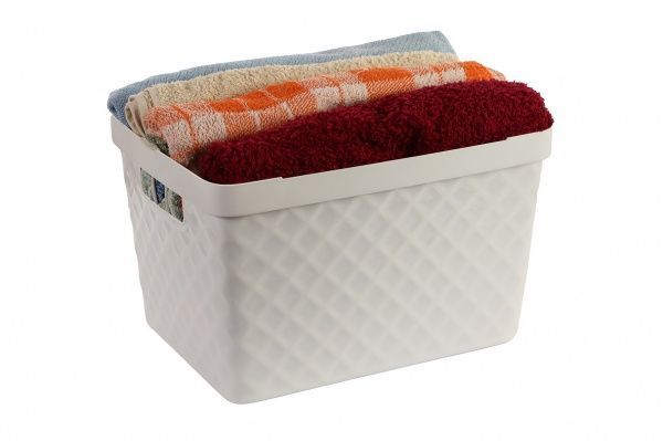 Ящик для зберігання Heidrun 925 Diamond 17,5 л білий 230x360x270 мм