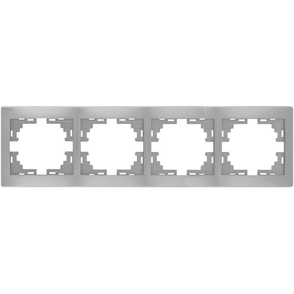 Рамка чотиримісна Lezard MIRA горизонтальна сірий 701-1000-149