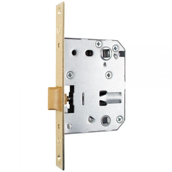 Замок врезной WC RDA 257 BP 70 мм полированная латунь без петель