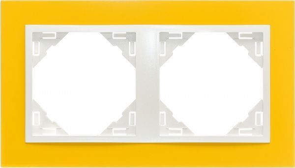 Рамка двомісна Efapel ANIMATO Logus універсальна жовтий 90920 TRG