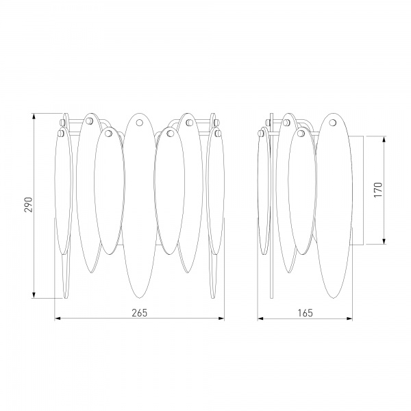 Бра Strotskis Canaria 1x40 Вт E14 хром 324/1 (хром) 