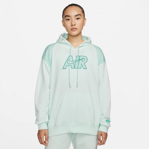 Джемпер Nike W NSW AIR FLC HOODIE DM6059-394 р. XS бірюзовий