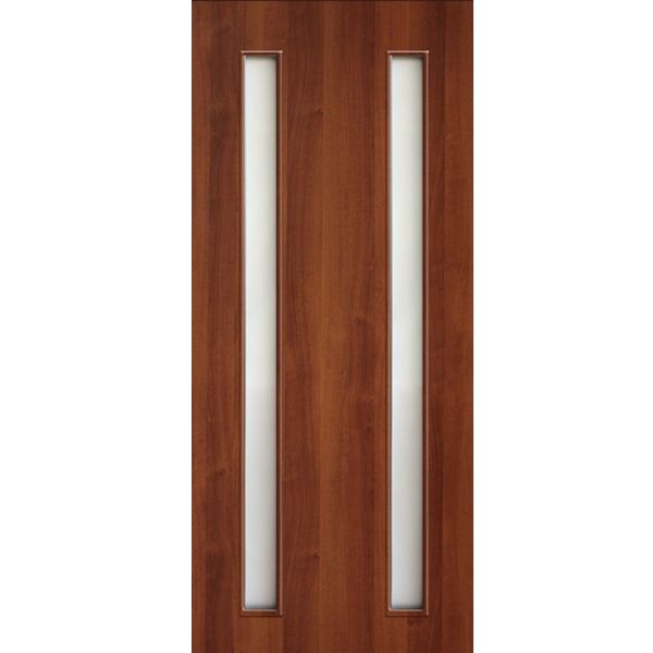 Дверь межкомнатная ОМиС Вероника 60 см орех со стеклом