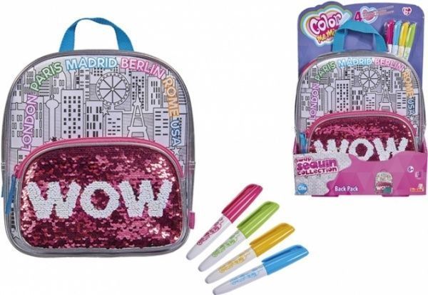 Сумка-раскраска Simba рюкзак Color me mine Wow с 4 маркерами 6374266