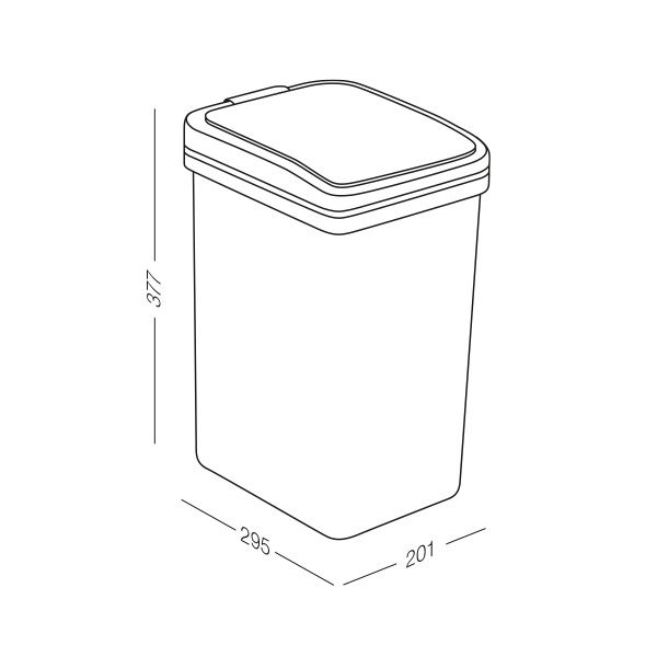 Ведро MVM BIN-04 серый 15 л серый BIN-04 15L Grey