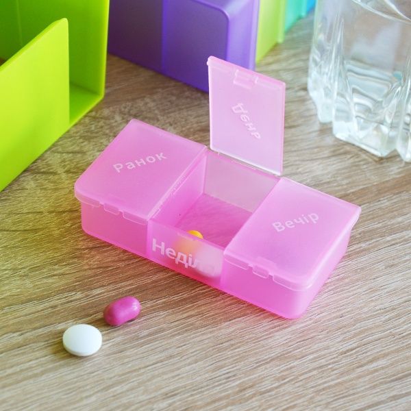 Таблетница MVM на 7 дней (утро-день-вечер) PC-01 GREEN