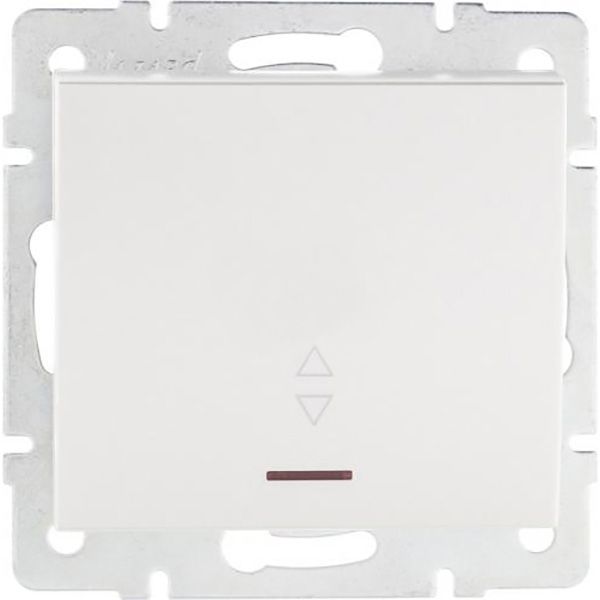 Выключатель проходной одноклавишный Lezard Rain с подсветкой 250В жемчужно-белый 703-3088-114