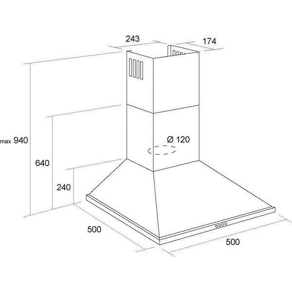 Вытяжка Pyramida CXW-KH 50 Black