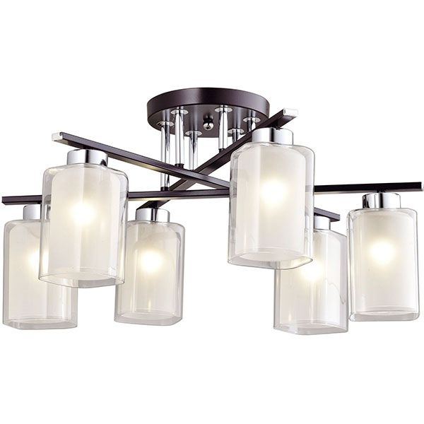 Люстра потолочная Victoria Lighting 6xE27 хром/венге Eliseo/PL6 