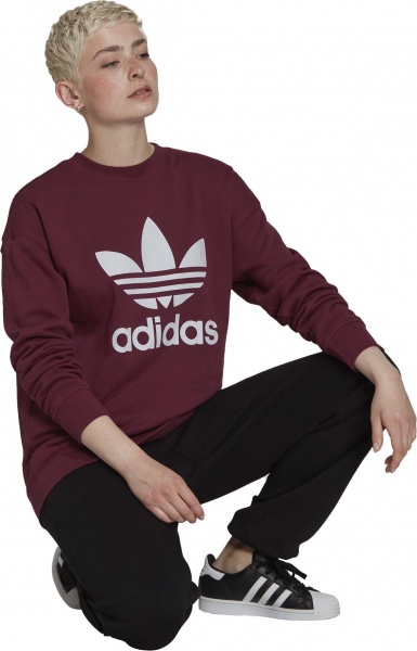 Світшот Adidas TRF CREW SWEAT H33579 р. 40 бордовий