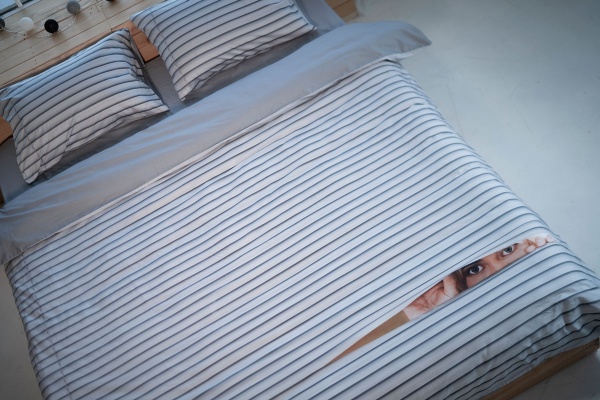 Комплект постельного белья by Andre TAN Я знаю секрет евро бело-серый SoundSleep 