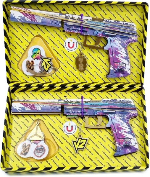 Зброя іграшкова Сувенир Декор Гумкостріл USP Genesis (BOX) Suvenir-Decor