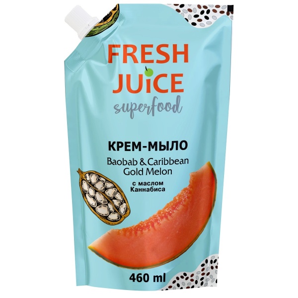 Крем-мило Fresh Juice Superfood Baobab & Caribbean Gold Melon дой-пак 460 мл