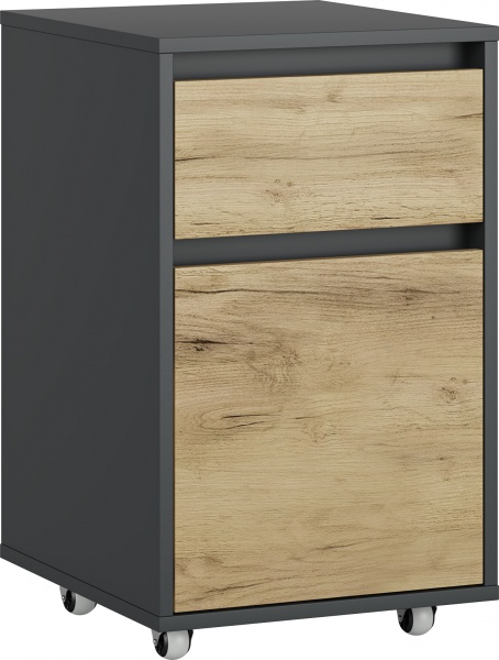 Тумба мобильная Грейд Ален 402х670х450 мм графит 