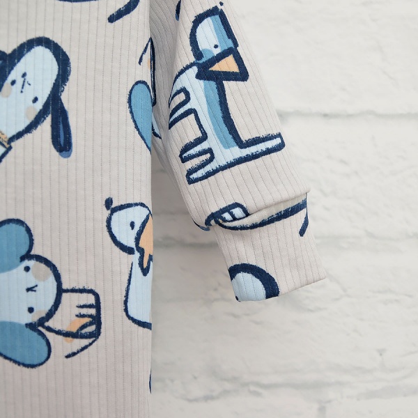 Человечек для мальчика Blanka Собачки р.74 серый 110248 