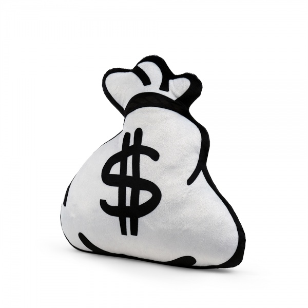 Подушка декоративная Мешок изобилия (FWPABDCBAG23WT000) 37 см черно-белый WP Merchandise 