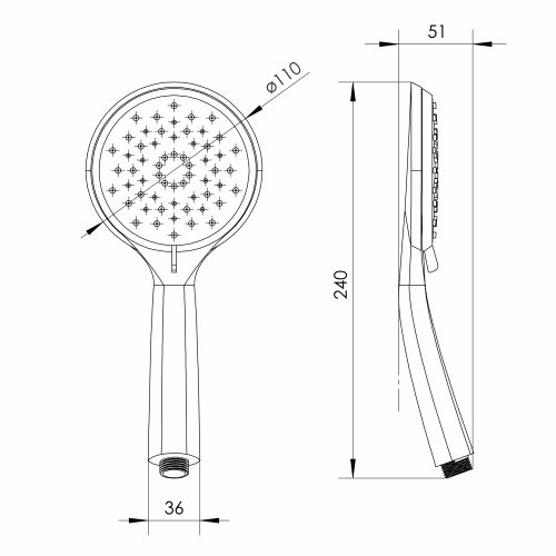 Ручной душ RJ RJHS000-06CH