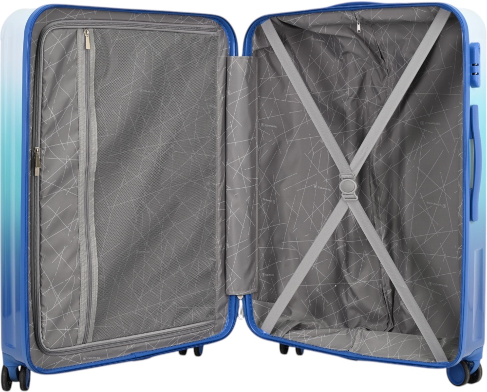 Валіза Compass MS-2693 37 л синій із блакитним 35x22x55 см S