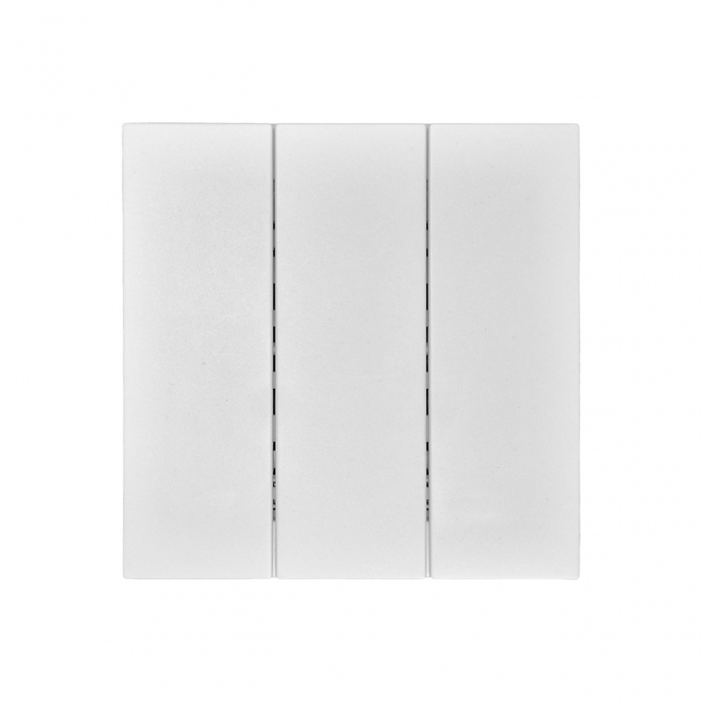 Вимикач триклавішний HausMark INO без підсвітки білий LS-3G-EU-White