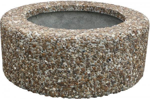 Вазон декорированный галькой Астра без дна 100x40 см