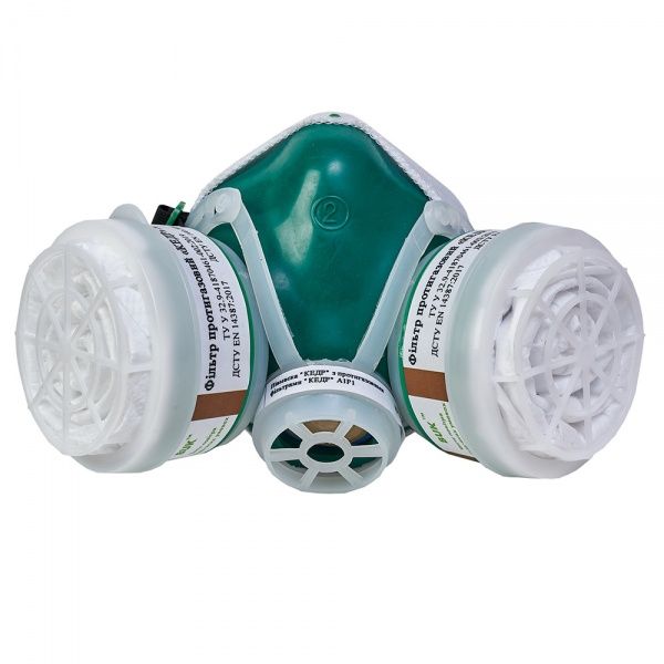 Напівмаска Кедр з протигазовими фільтрами А1Р1 