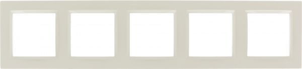 Рамка пятиместная Simon SIMON10 универсальная кремовый CR5/41