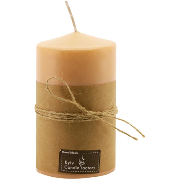 Свеча Candle Factory EcoLife оранжевая пастельная 120 мм