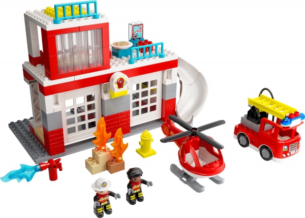 Конструктор LEGO DUPLO Пожежне депо та гелікоптер 10970