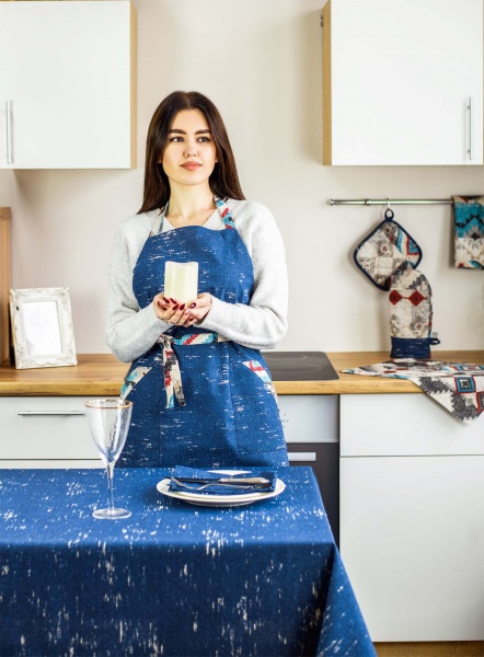 Скатерть Joy синяя 136x180 см мульти La Nuit 