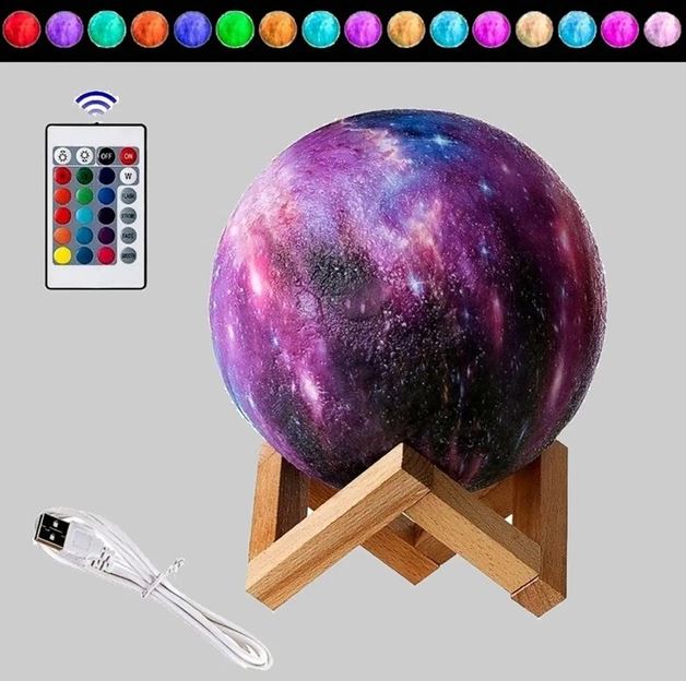 Ночник 3D Led Berger 0,5 Вт разноцветный 1039-NL-12 Galaxy 3D RGB