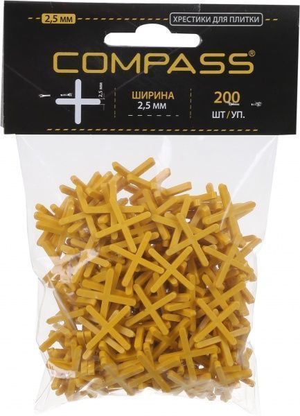 Хрестики дистанційні Compass 2.5 мм 200 шт./уп