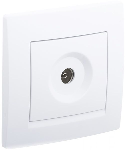 Розетка TV проходная UP! (Underprice) One Plus белый 706-0202-129