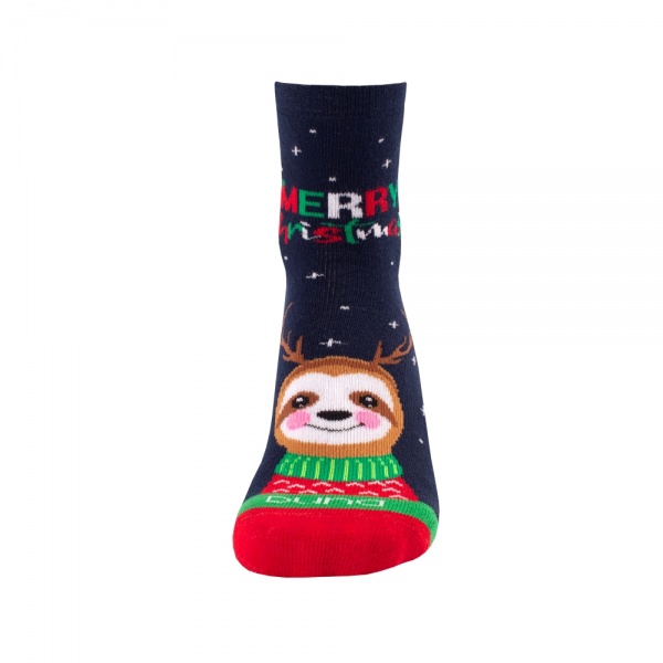 Носки унисекс Duna новогодние 4118 махра р.22–24 синий 