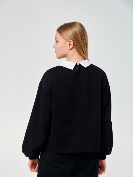 Джемпер для девочки Smil р.158 черный 116591 