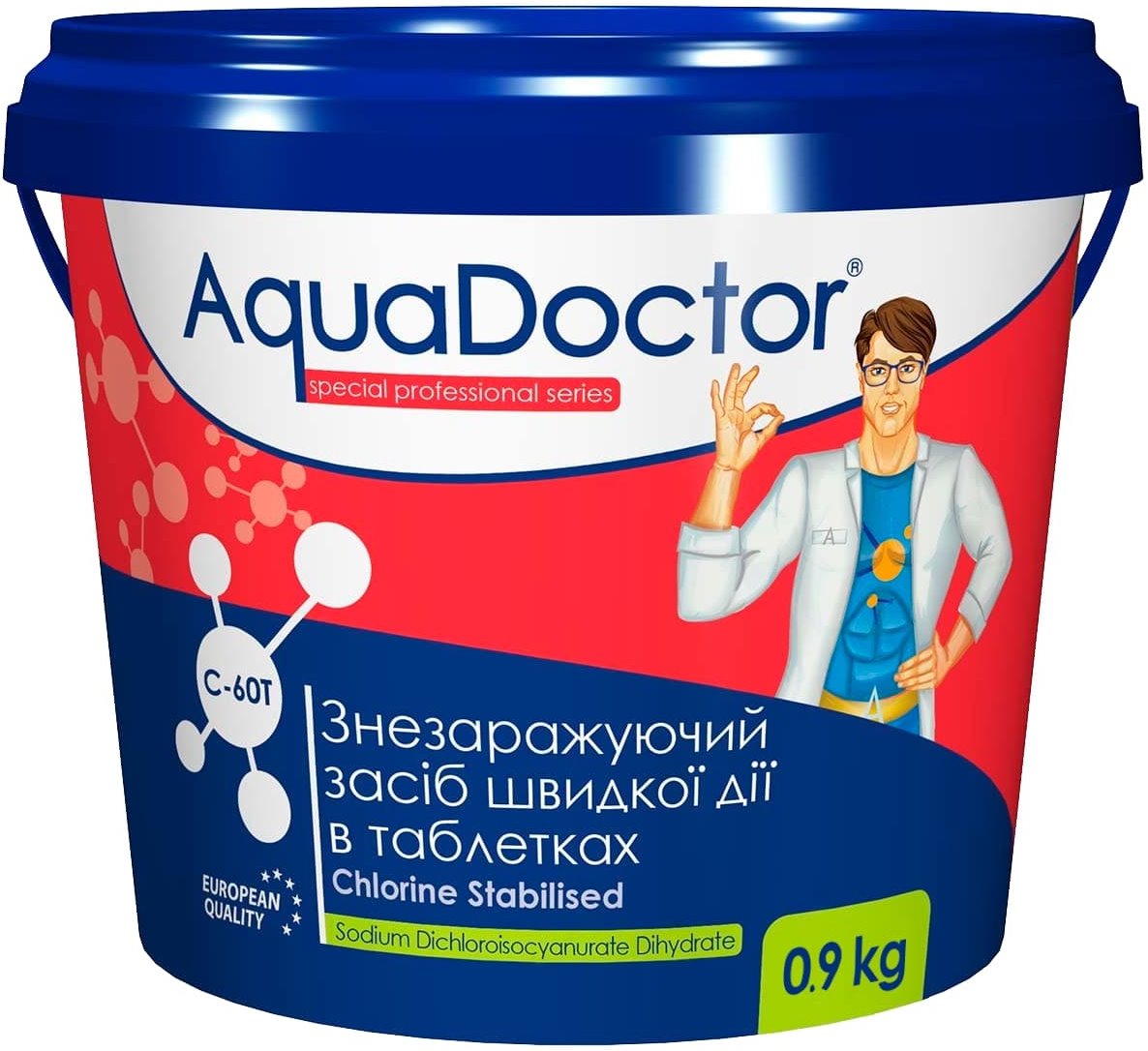 Средство дезинфицирующее быстрого действия C-60T активный хлор AquaDoctor — фото 1