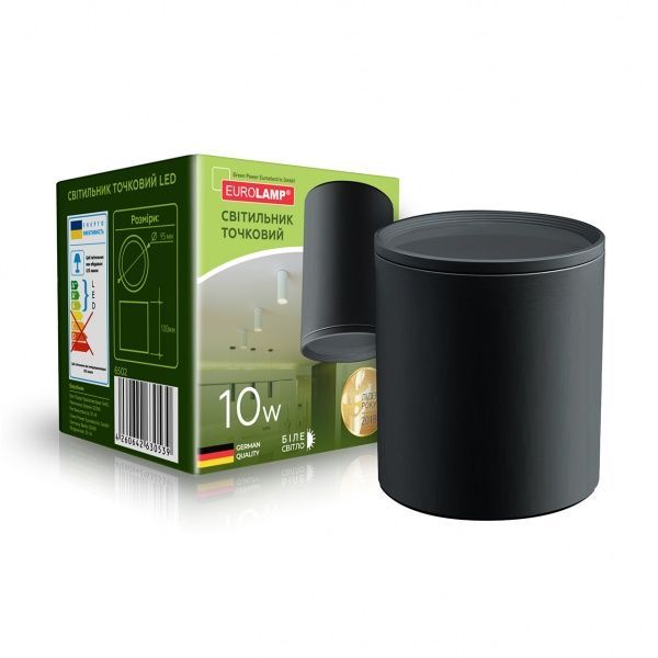 Светильник точечный Eurolamp Тубус LED 10 Вт 4000 К черный 