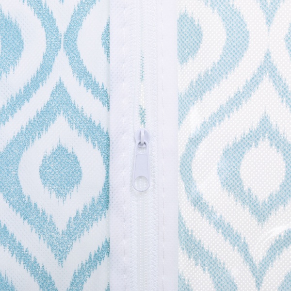 Чохол для зберігання об'ємний Лілея Vivendi 150x60 см бірюзовий із білим