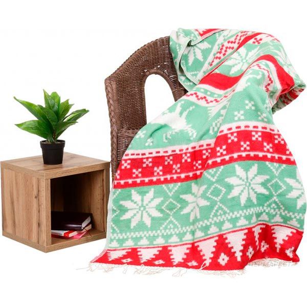 Плед Ярослав New Year cotton green 140x200 см