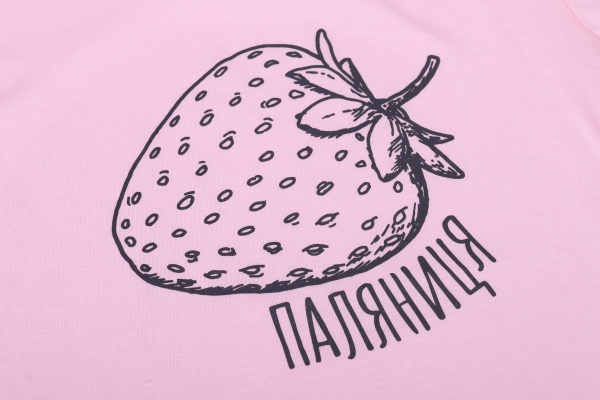 Футболка для дівчаток Luna Kids Паляниця р.140 рожевий 