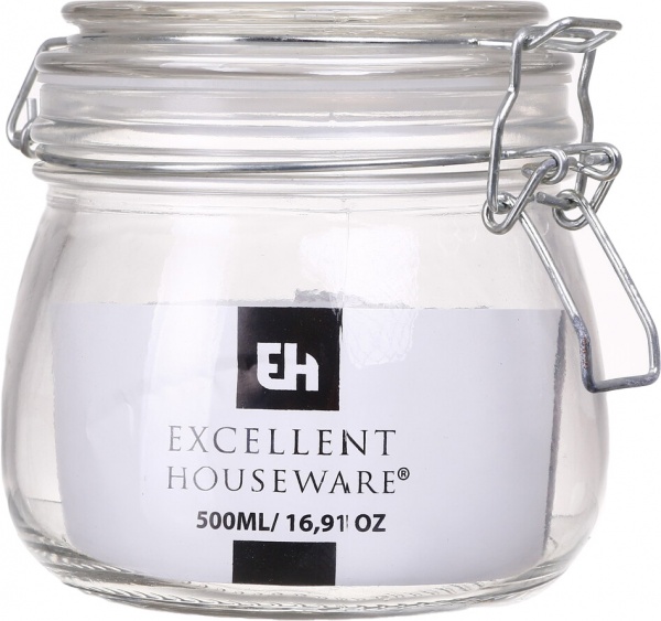 Ємність для зберігання з бугельною кришкою 500 мл скло Koopman