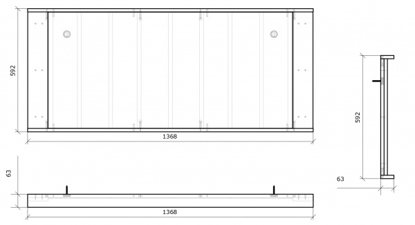 Дзеркало настінне Грейд Concept 1368x592 мм німфея альба 