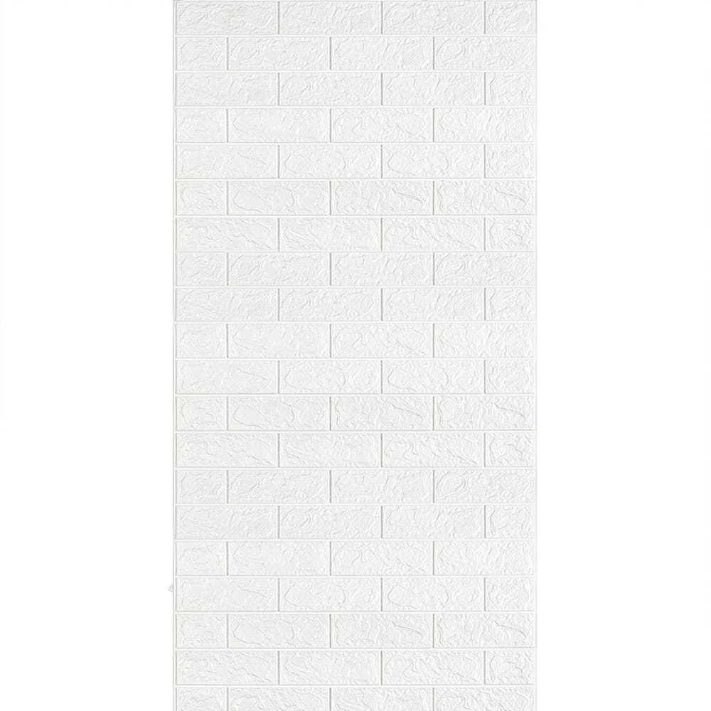 3D-панель з ПП самоклейна Sticker Wall біла 700x3080x3 мм SW-00001393