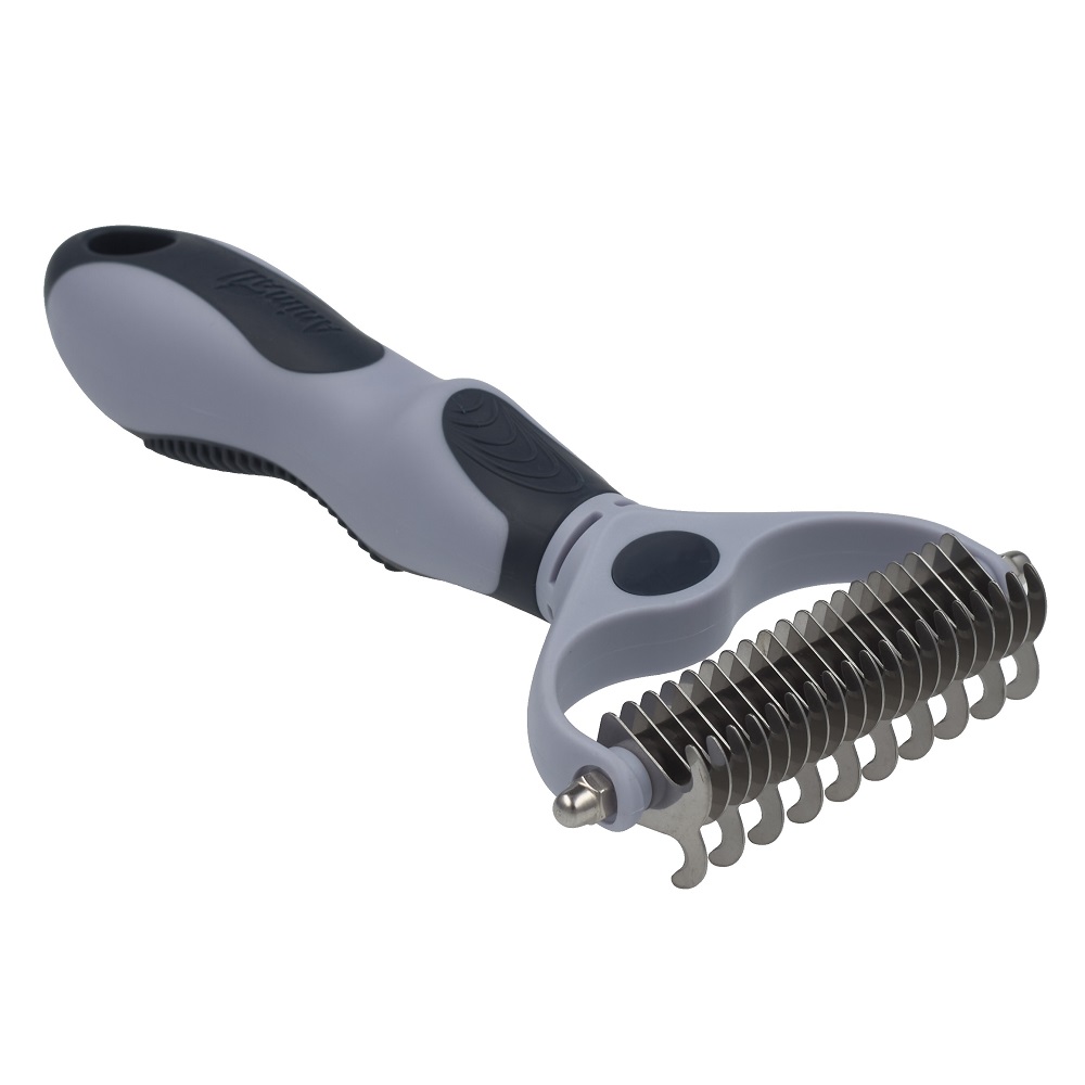 Ковтуноріз двосторонній AnimAll для вичісування шерсті довгошерстих порід собак L (184476)