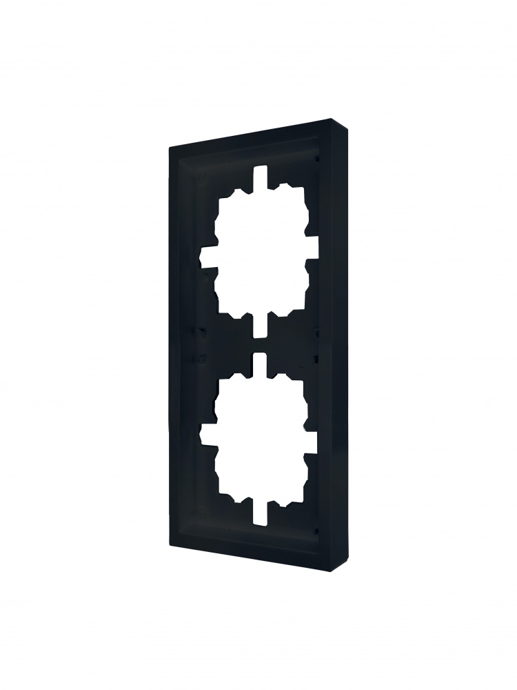 Рамка двомісна HausMark Juna горизонтальна чорний матовий 7041-1700U2-147