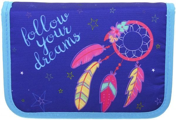 Пенал шкільний Ловець снів синій із малюнком