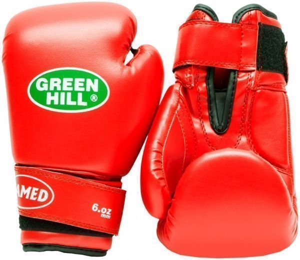 Боксерские перчатки Green Hill 6oz HAMED BGHC-2022 красный