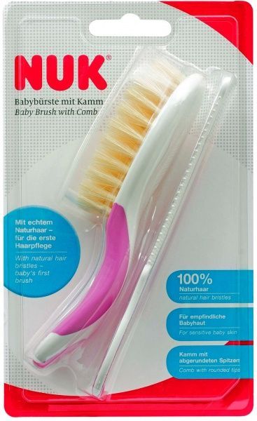 Дитячий набір Nuk щітка і гребінець10256382 рожевий