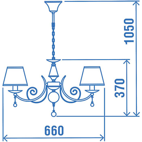 Люстра Victoria Lighting Carla/SP5 5x40 Вт